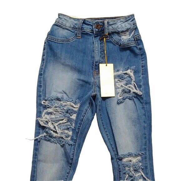 Aphrodite High-Rise Curvy Destructed Flare-Leg Jeans Women's Size 1 (25) - Picture 13 of 14